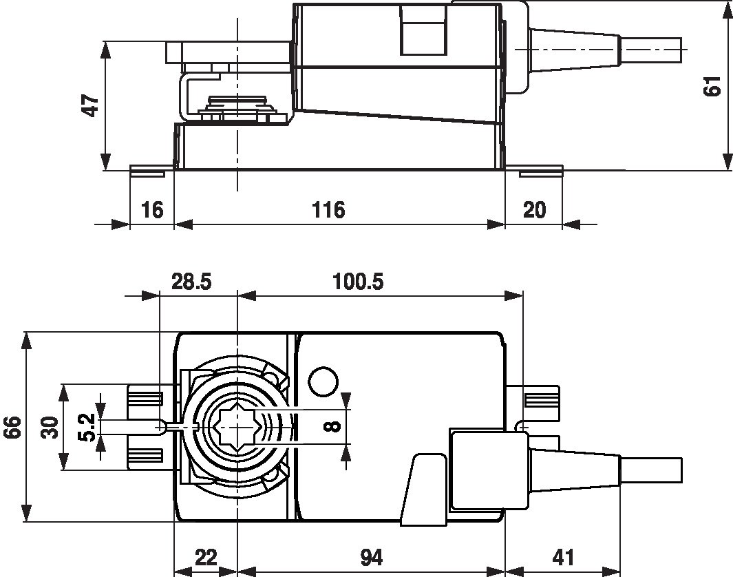 Электропривод Belimo LM24A-SR-F (5 Н·м)