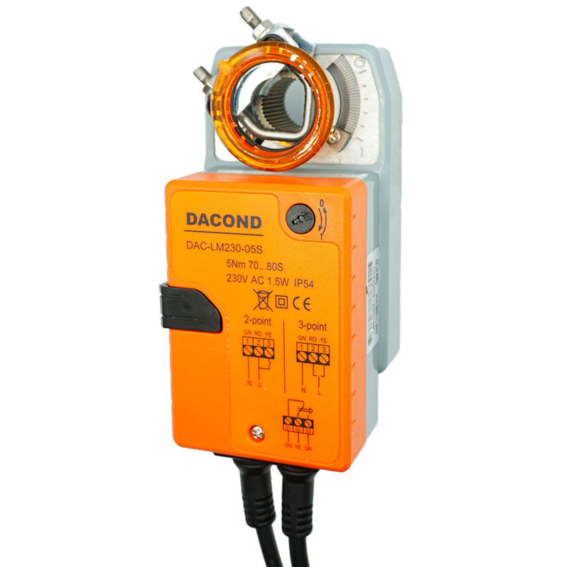 Электропривод DACOND DAC-LM24-10S (10 Н·м, 24 В, без пружины)