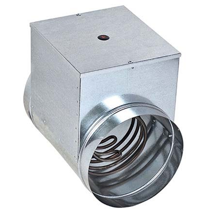 Электрический канальный нагреватель НККм-125-3,0-1ф для круглого воздуховода