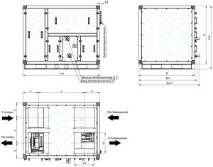 Приточно-вытяжная установка с роторным рекуператором RWN-RR-2900(30m)-ЕС-НЕ7,5-Compact(N)