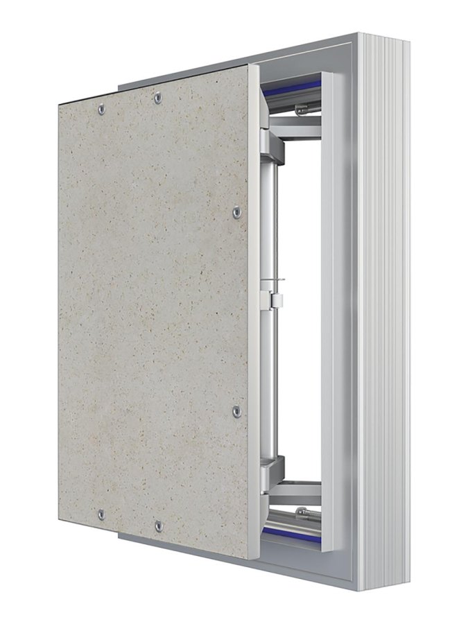 Люк ревизионный D Ceramo Comfort 300х400 скрытый монтаж усил.петля алюминий EVECS