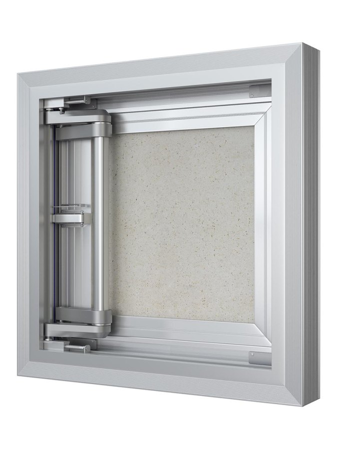Люк ревизионный D Ceramo Comfort 400х400 скрытый монтаж усил.петля алюминий EVECS